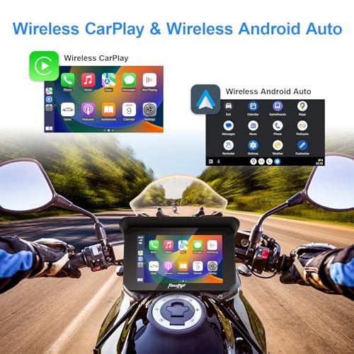 5" Waterproof Touch Screen Motorcycle Carplay Android Auto N3196