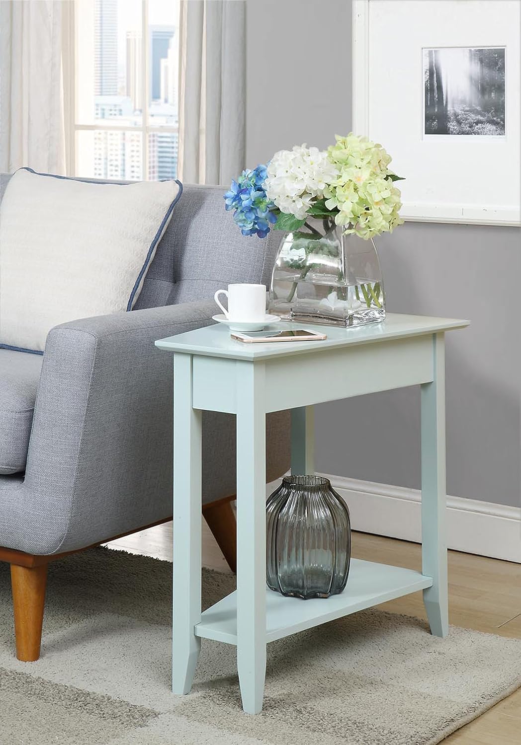 Gray Wedge End Table J944
