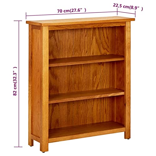 3-Tier Solid Oak Wood Bookcase X869