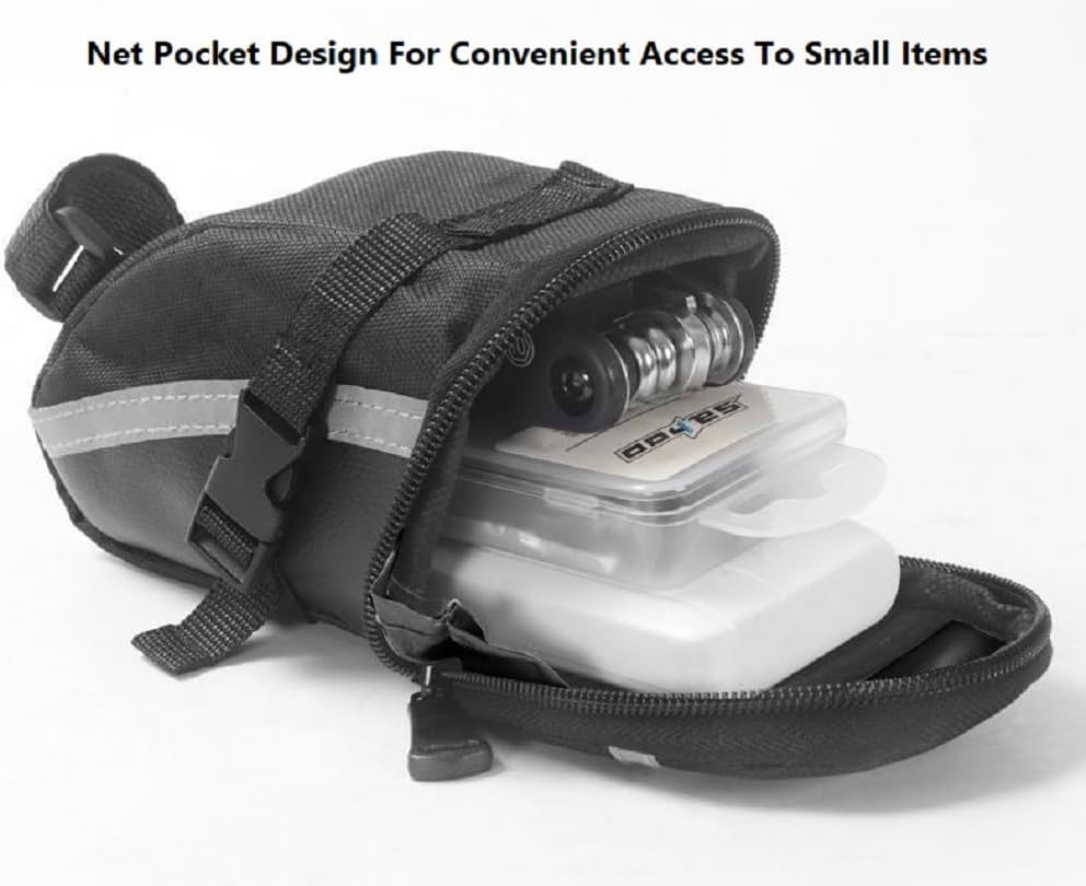 1.2L Water Proof Bike Saddle Bag with Reflective Stripes Q9522
