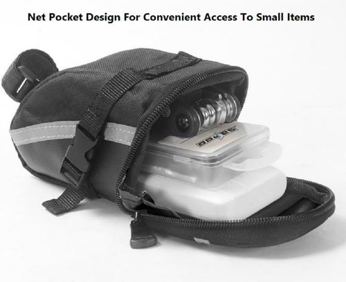 1.2L Water Proof Bike Saddle Bag with Reflective Stripes Q9522