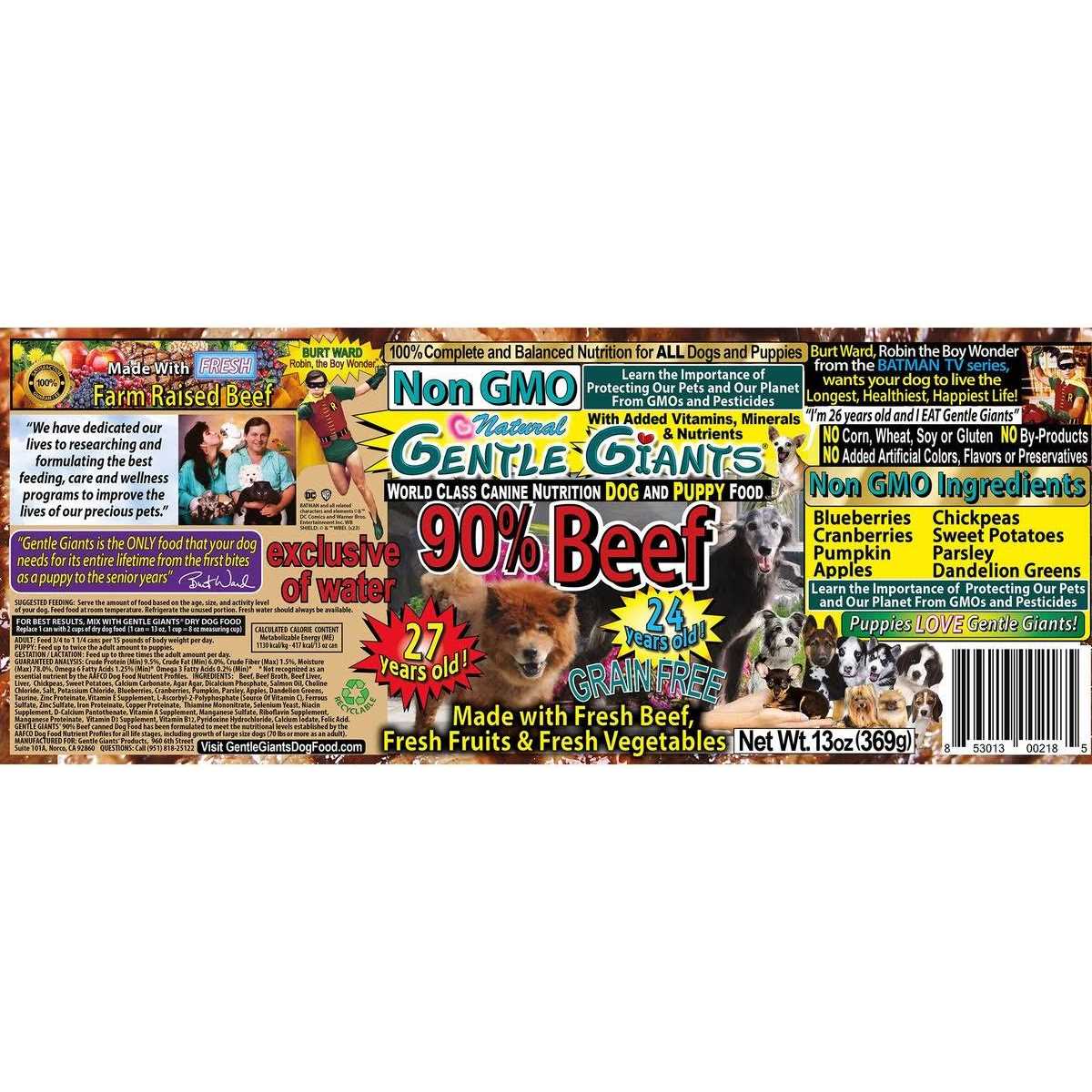 Grain Free Beef Dog & Puppy Can Food E87469