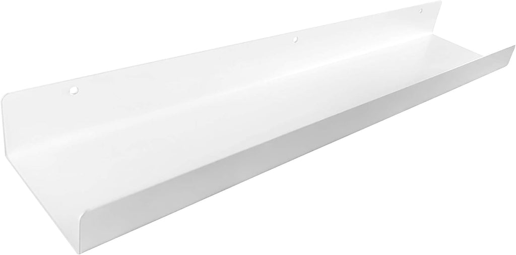 24in White Metal Wall Shelf R47584