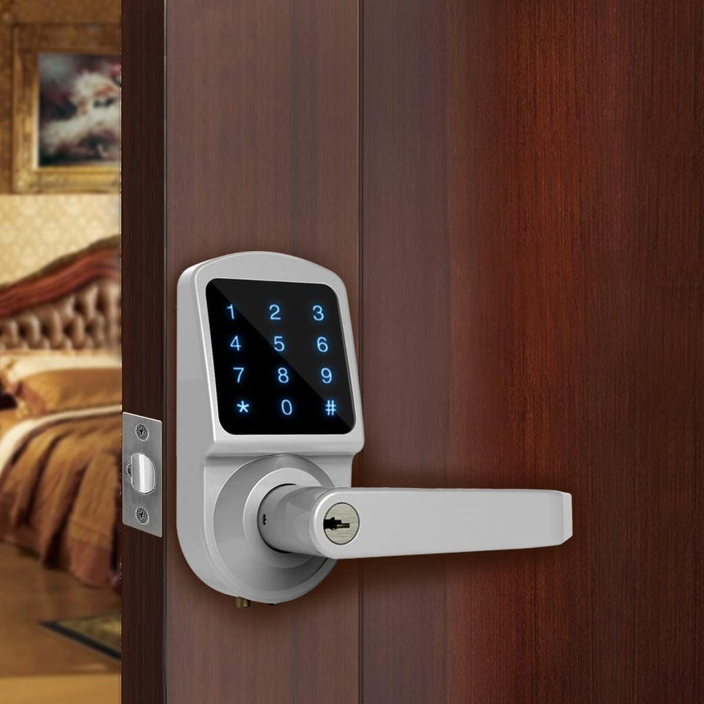 Electronic Keyless Smart Door Lock, Touchscreen Lever with Auto Lock, Pack of 2 G737