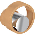 Satin Gold and Polished Chrome Trim with Circular Handle N16538