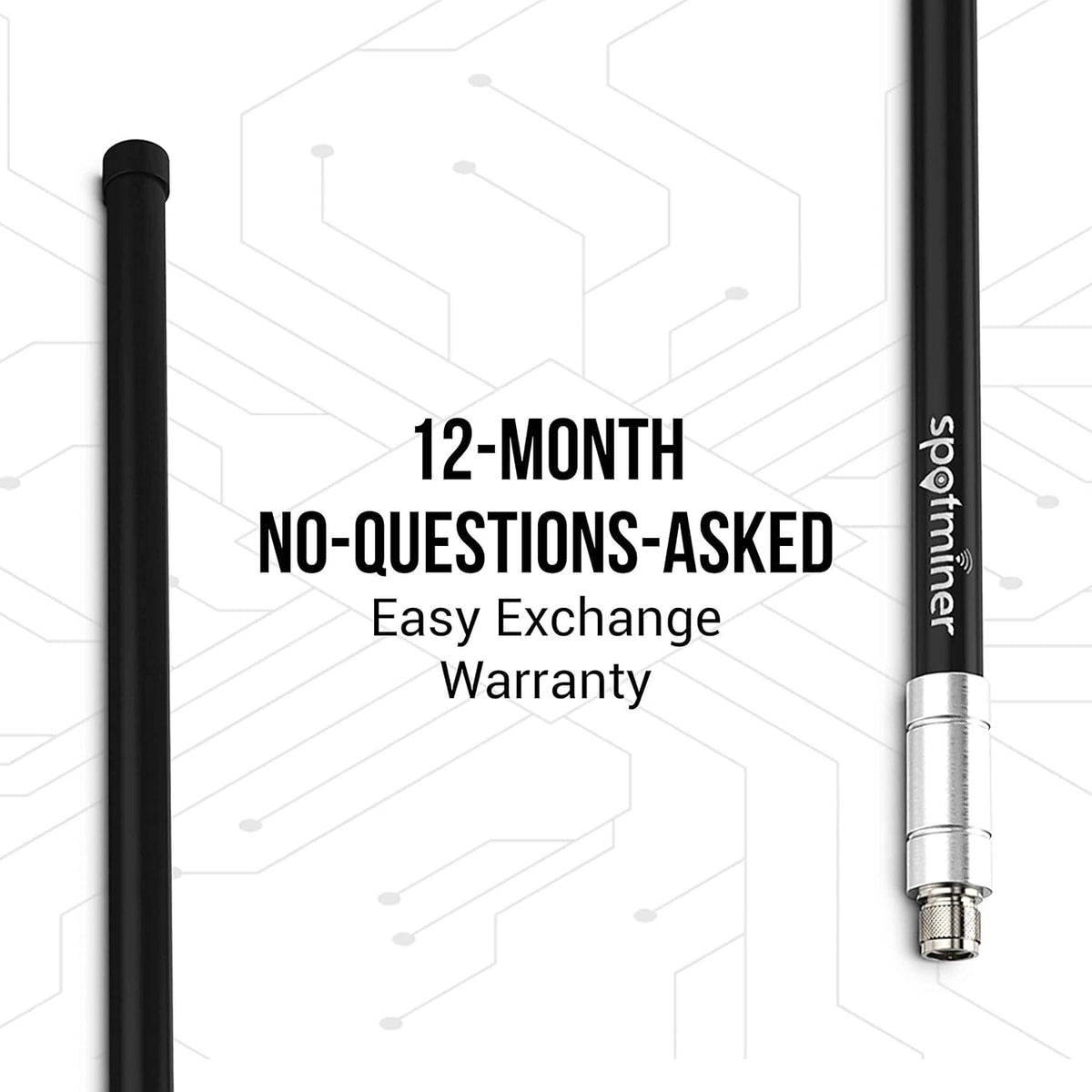 Hotspot Antenna System with Low Loss 400 Coaxial Cable & Extra Long 8 DBI Antenna E4817