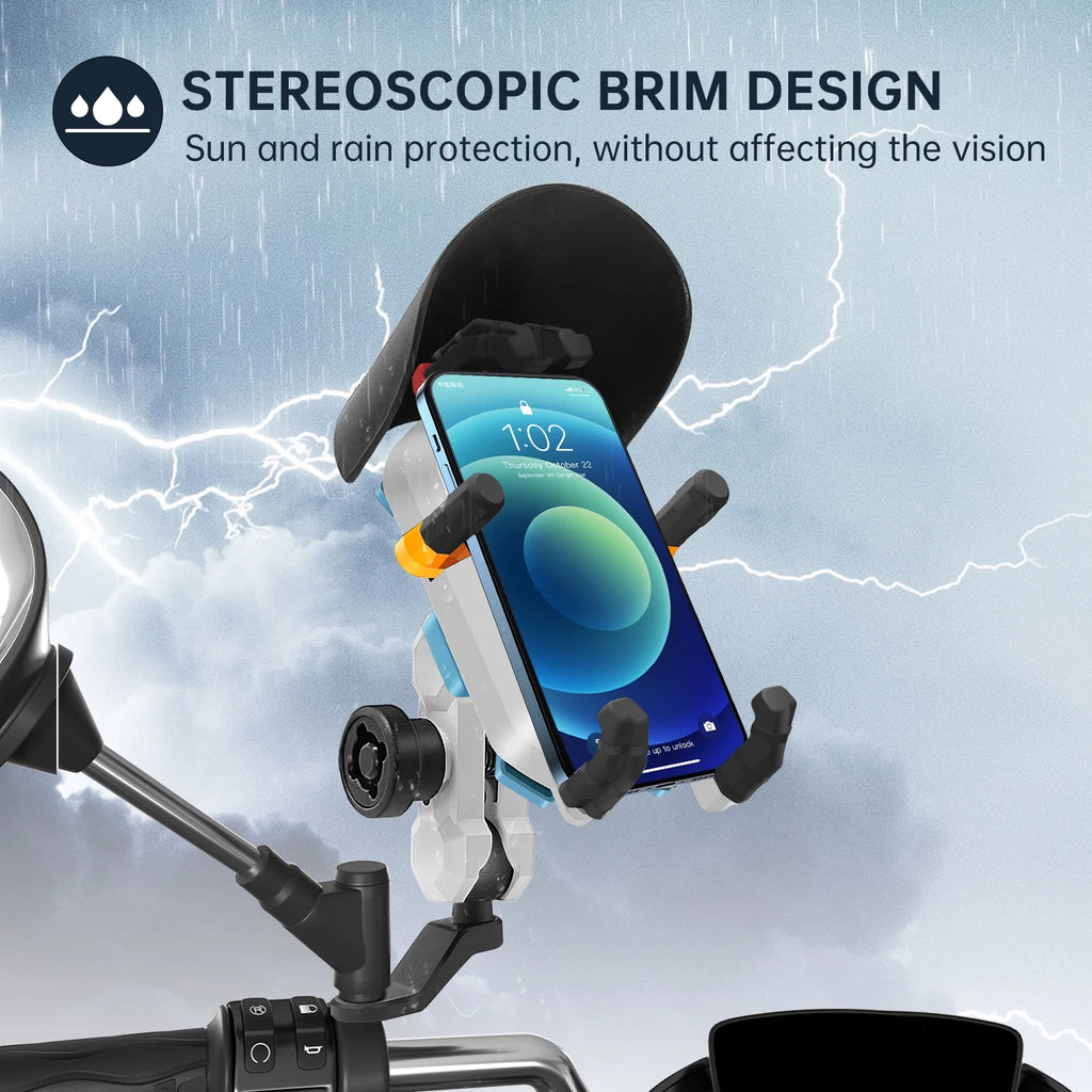 Waterproof Motorcycle Phone Mount Holder with 360° Rotation X952