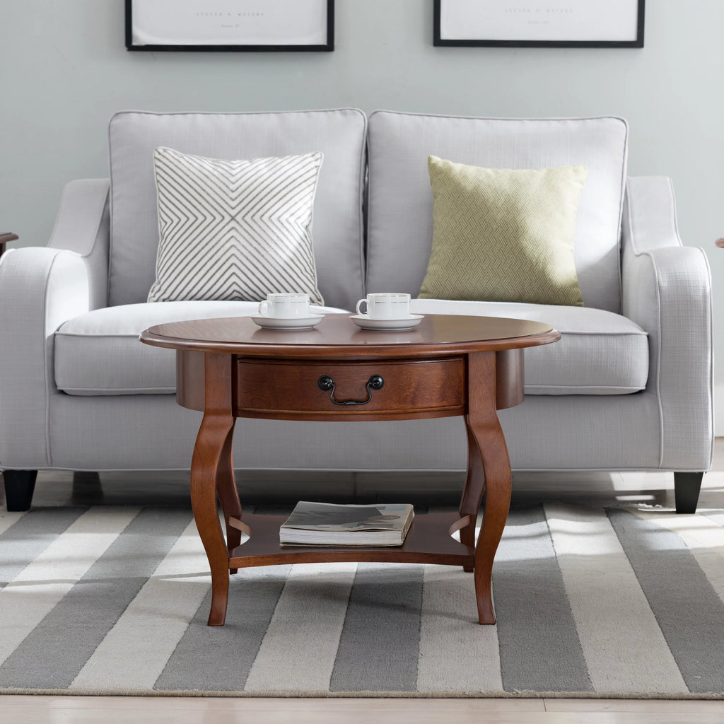 Round Coffee Table in Brown Cherry W247539