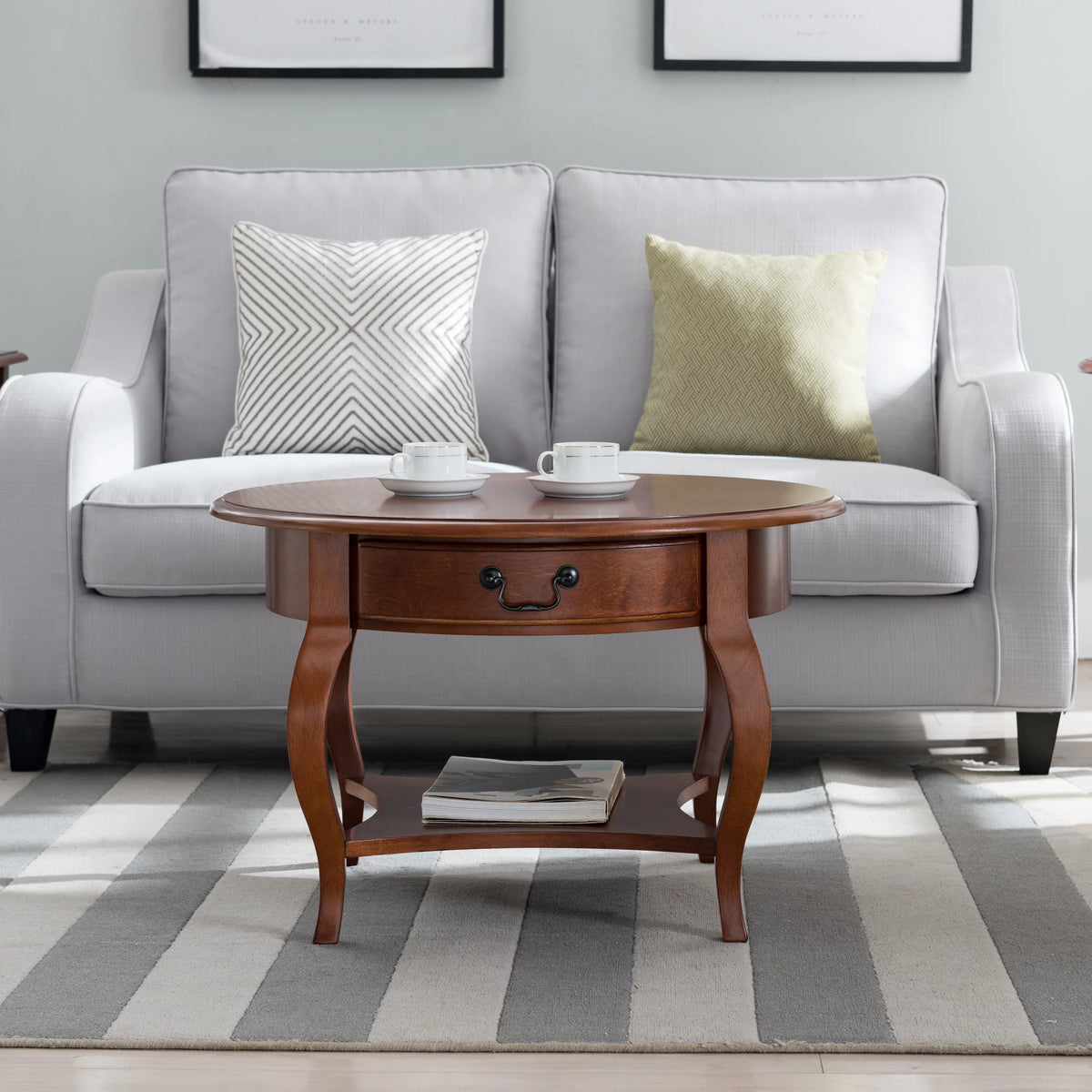 Round Coffee Table in Brown Cherry W247539