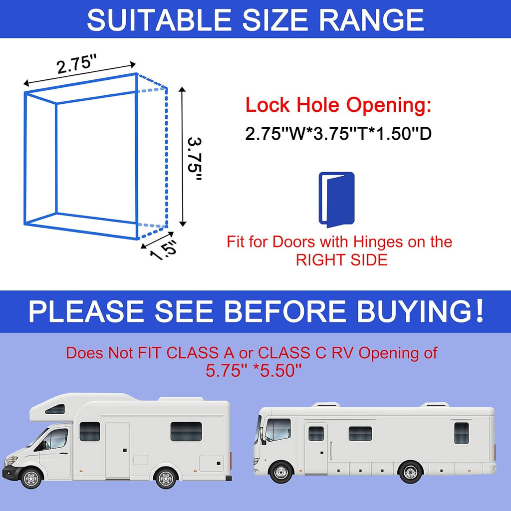 RV Keyless Entry Door Lock with Backlit Keypad and Install Tools G54761