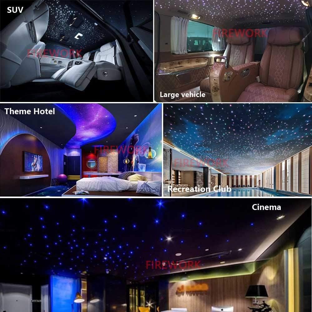 Bluetooth RGBW LED Fiber Optic Star Ceiling Light 360pcs 9.8ft I322926