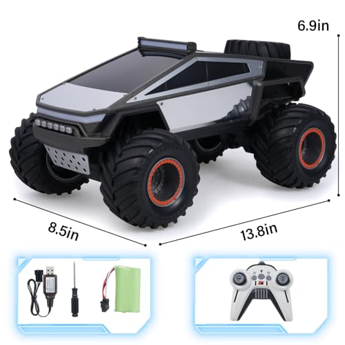 1:12 Scale All Terrain Remote Control Toy Car with Alloy Shell Lights and Sounds G496