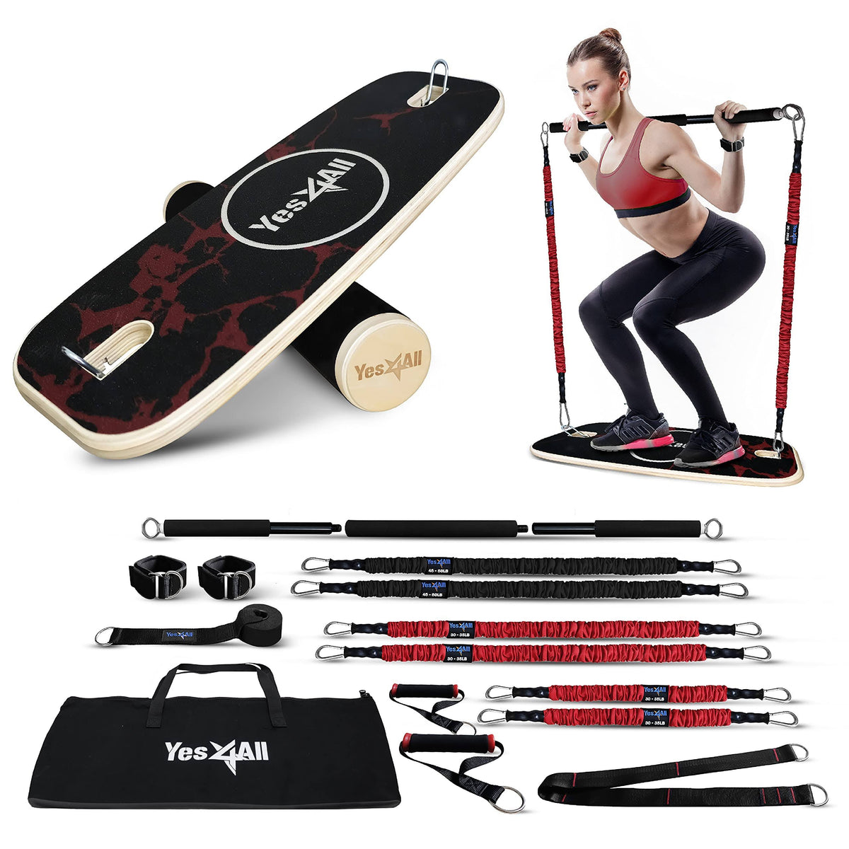 Balance Board Trainer with Adjustable Stoppers B702