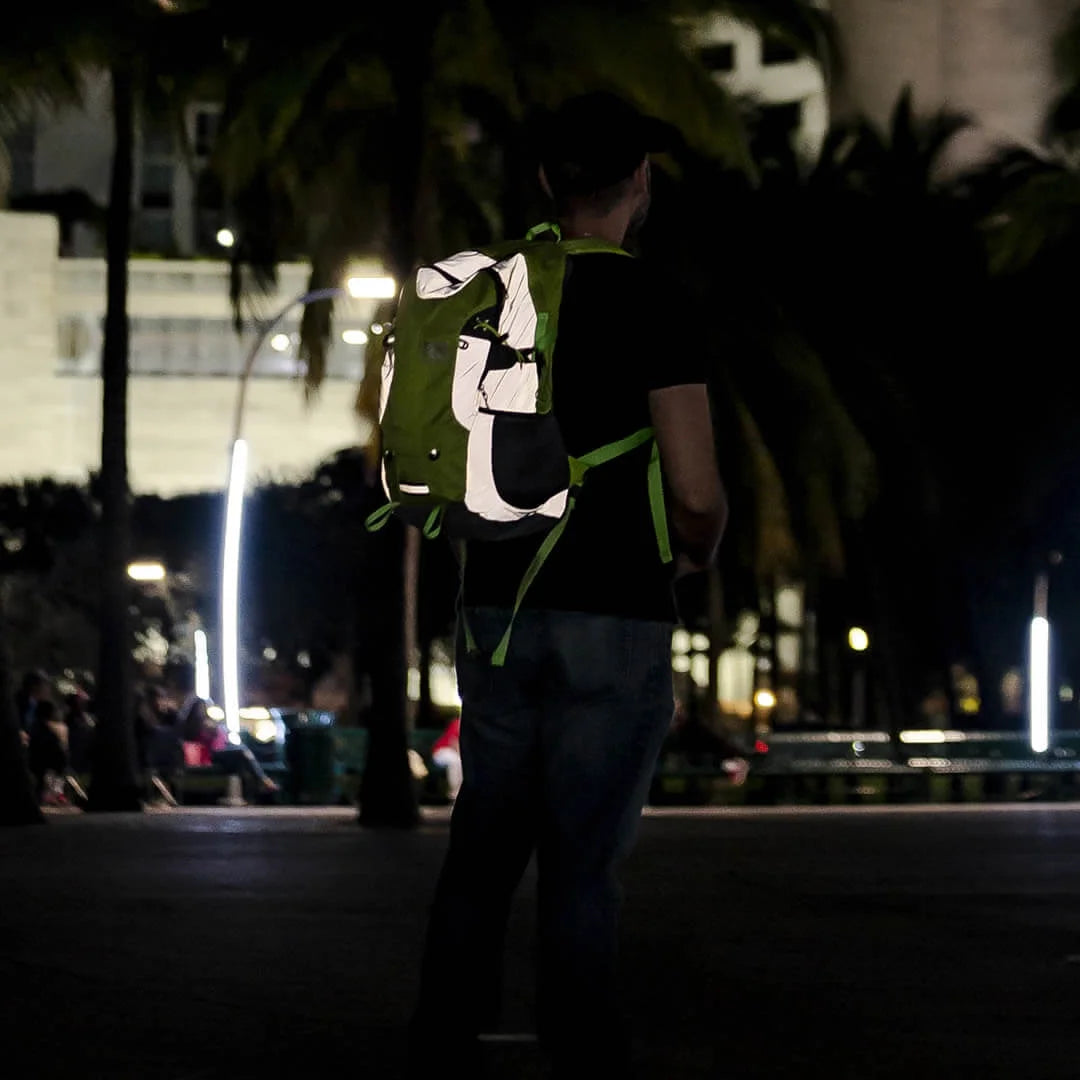 Hi Vis Green Reflective Bike Backpack Q150