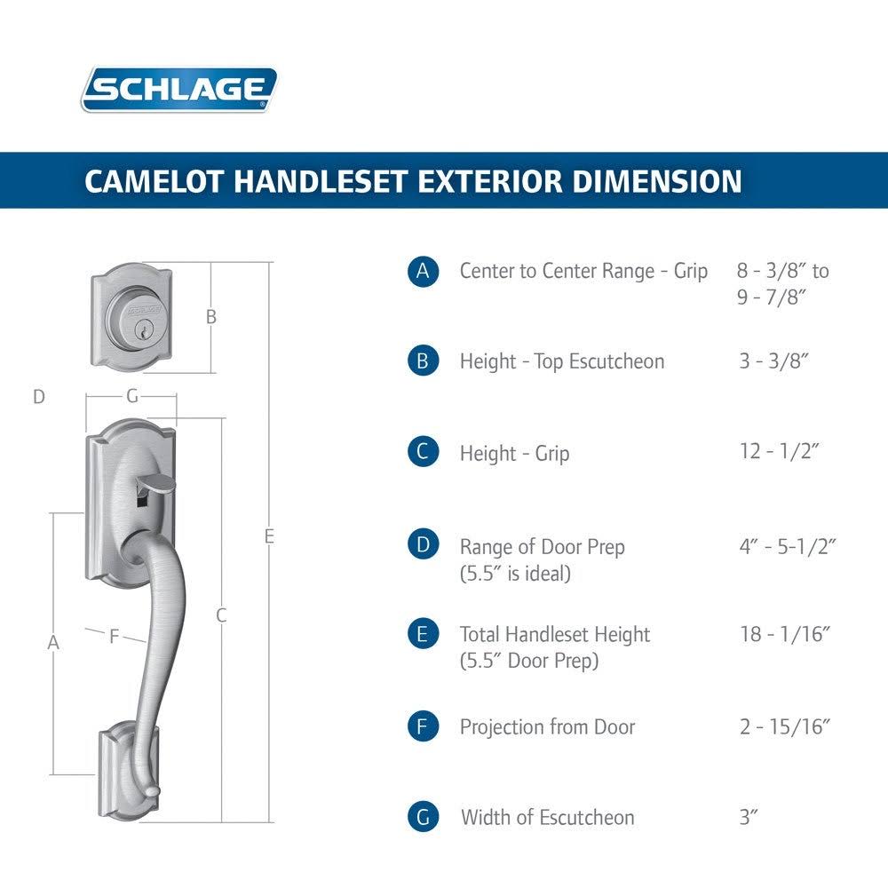 Satin Nickel Dummy Exterior Handleset U847