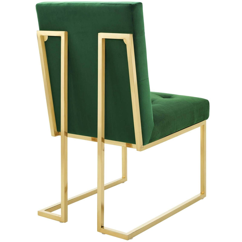 Gold Dusty Rose Performance Velvet Dining Chair P763