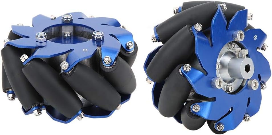 50mm Mecanum Wheel Left Aluminum with TPU Rubber Rollers X121