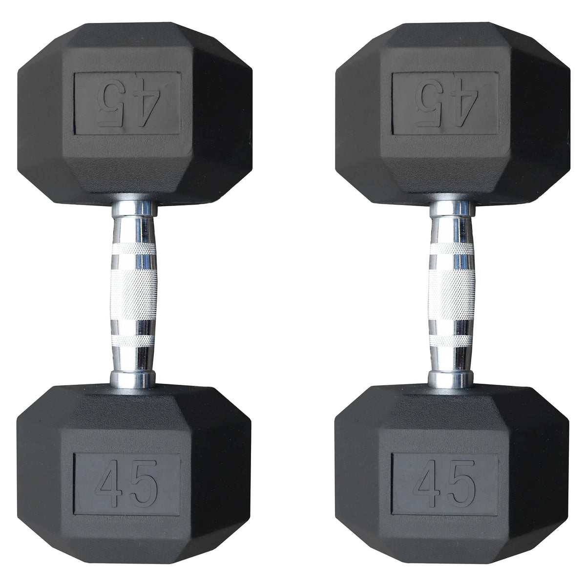 45 lb Rubber Dumbbell Pair T2160