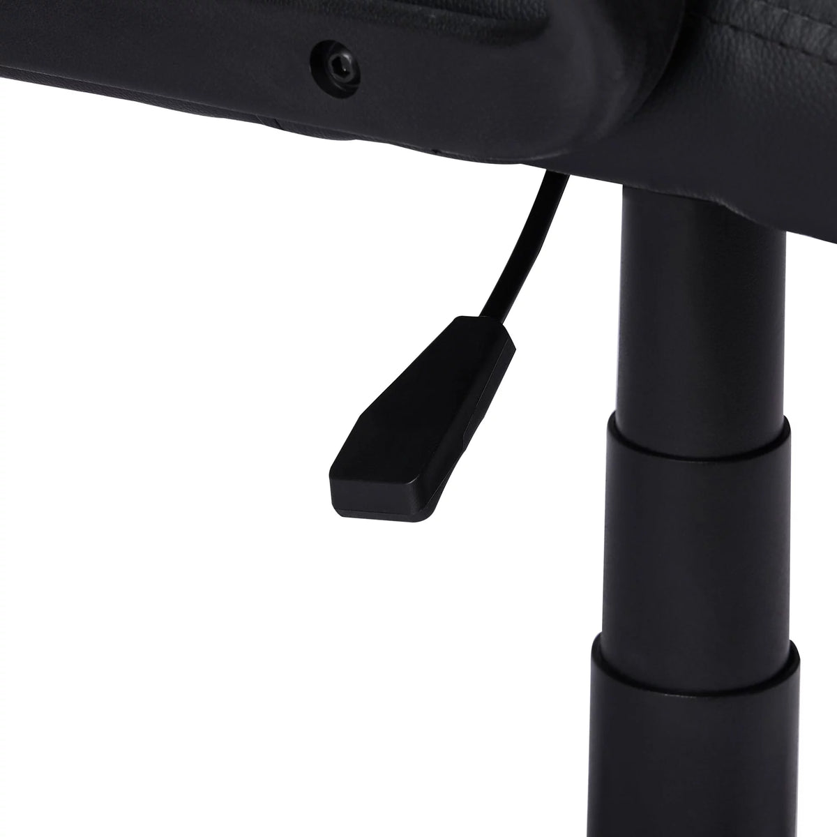 Black Adjustable PU Leather Office Chair with Wheels S347693