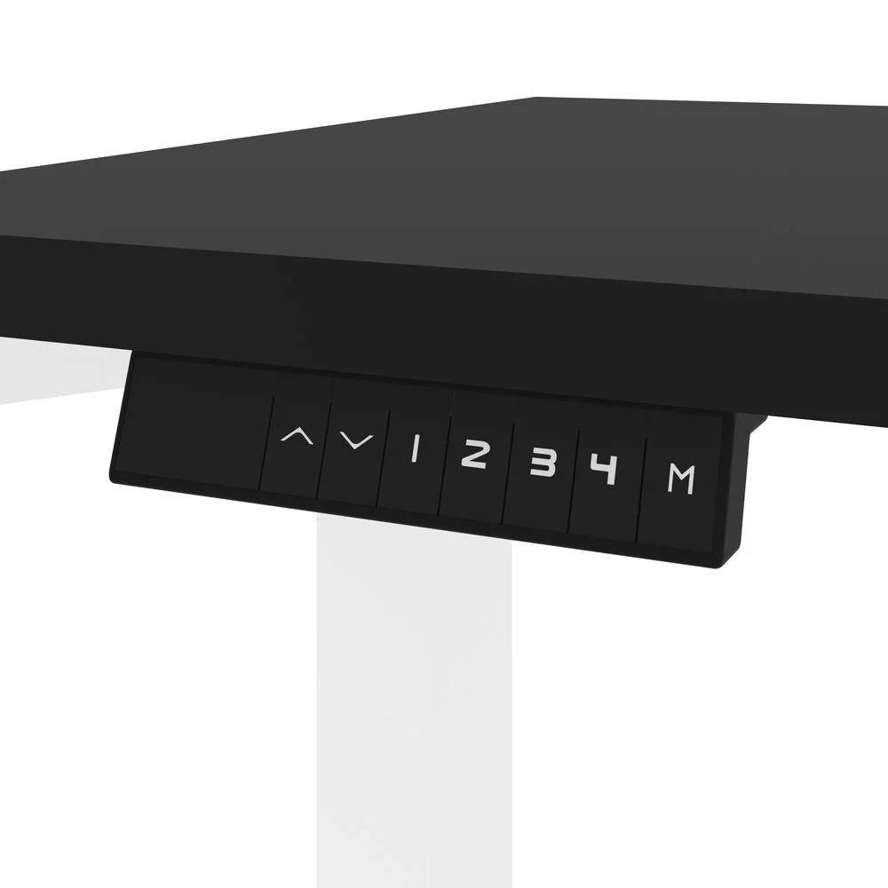 Black Electric Standing Desk with Monitor Arms B7167