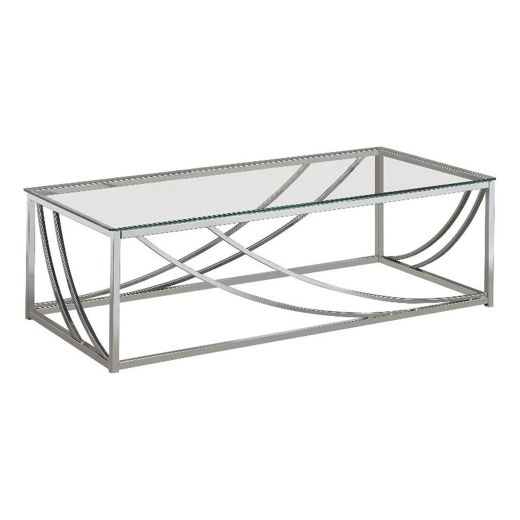 Glass Top Rectangular Coffee Table K215