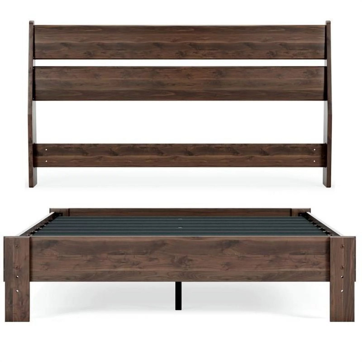 Queen Headboard and Platform Bed B9671