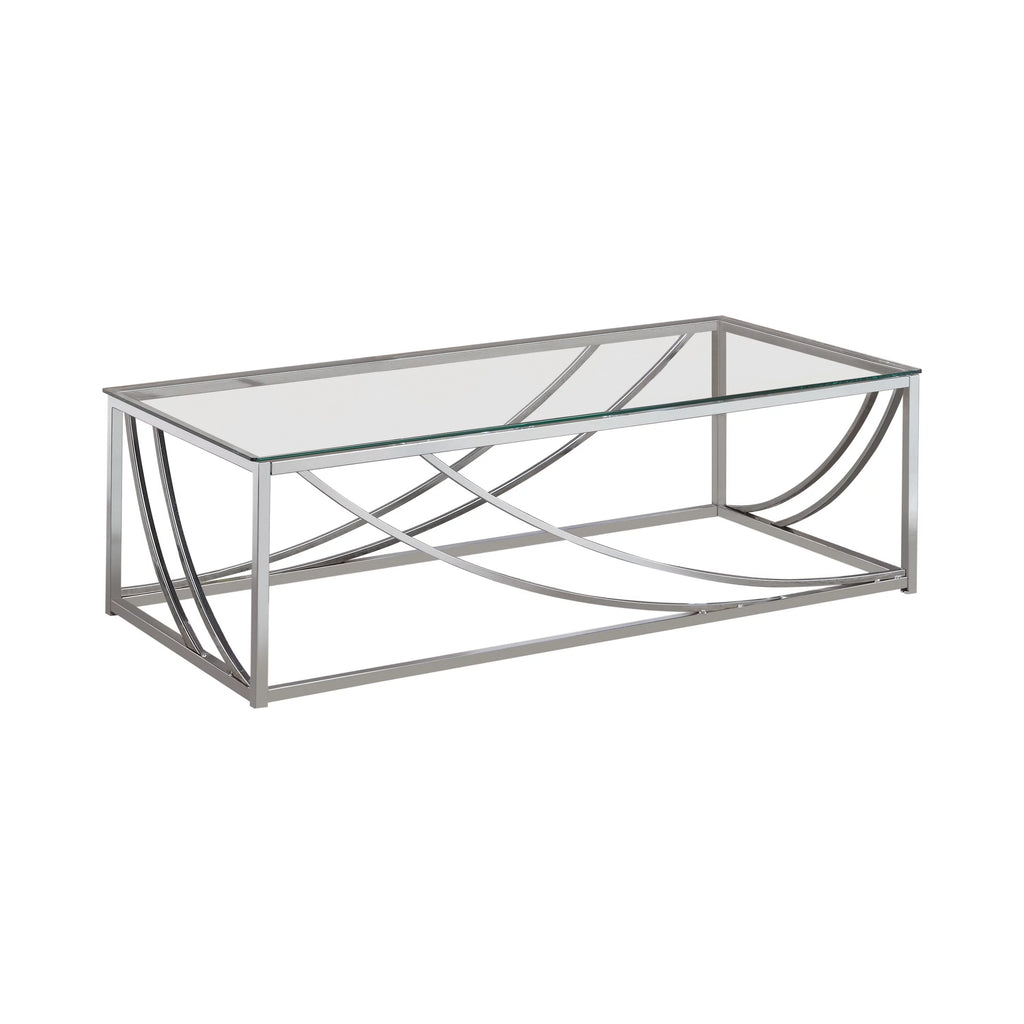 Glass Top Rectangular Coffee Table K215