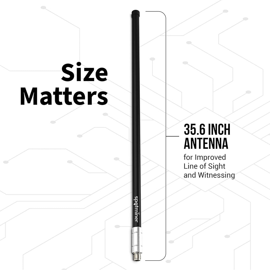 Hotspot Antenna System with Low Loss 400 Coaxial Cable & Extra Long 8 DBI Antenna E4817