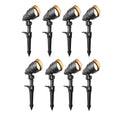 4.5-Watt Black Outdoor Integrated LED Landscape Flood Lights (8-Pack) W249