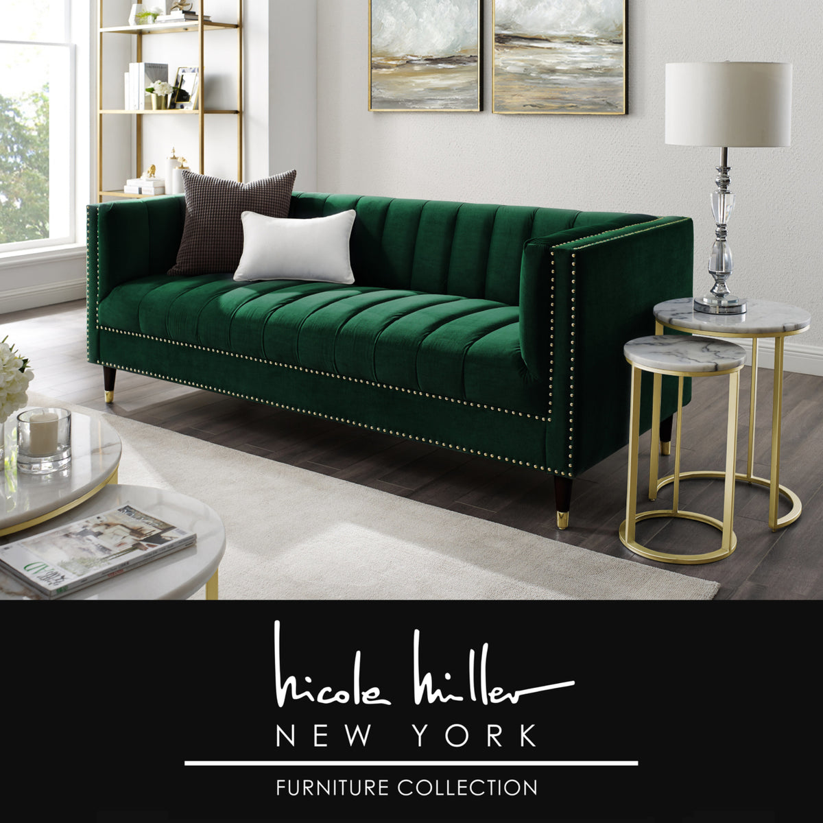 Velvet Club Chair or Sofa with Metal Legs N3960