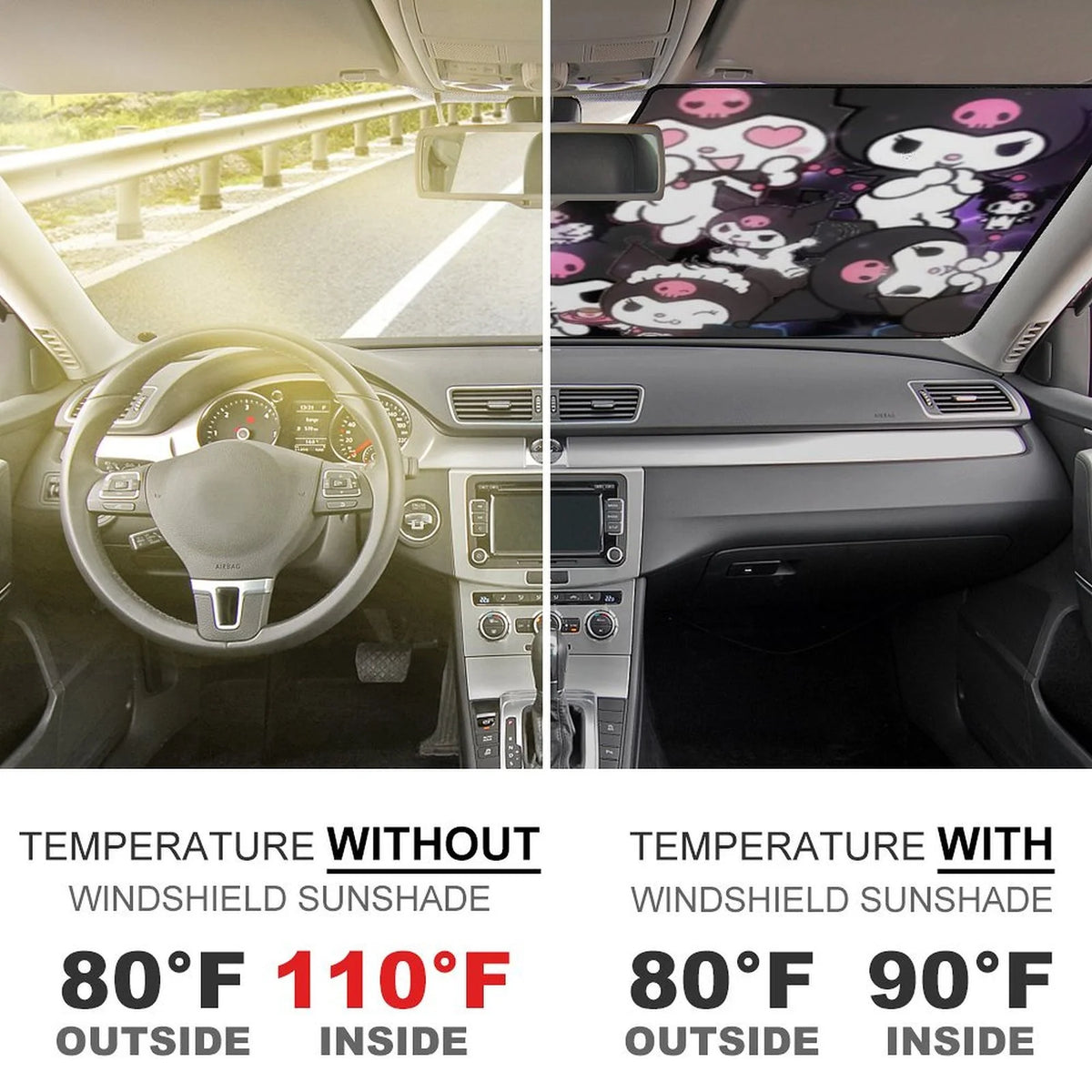 Foldable Reflective Car Windshield Sun Visor Cover P38109