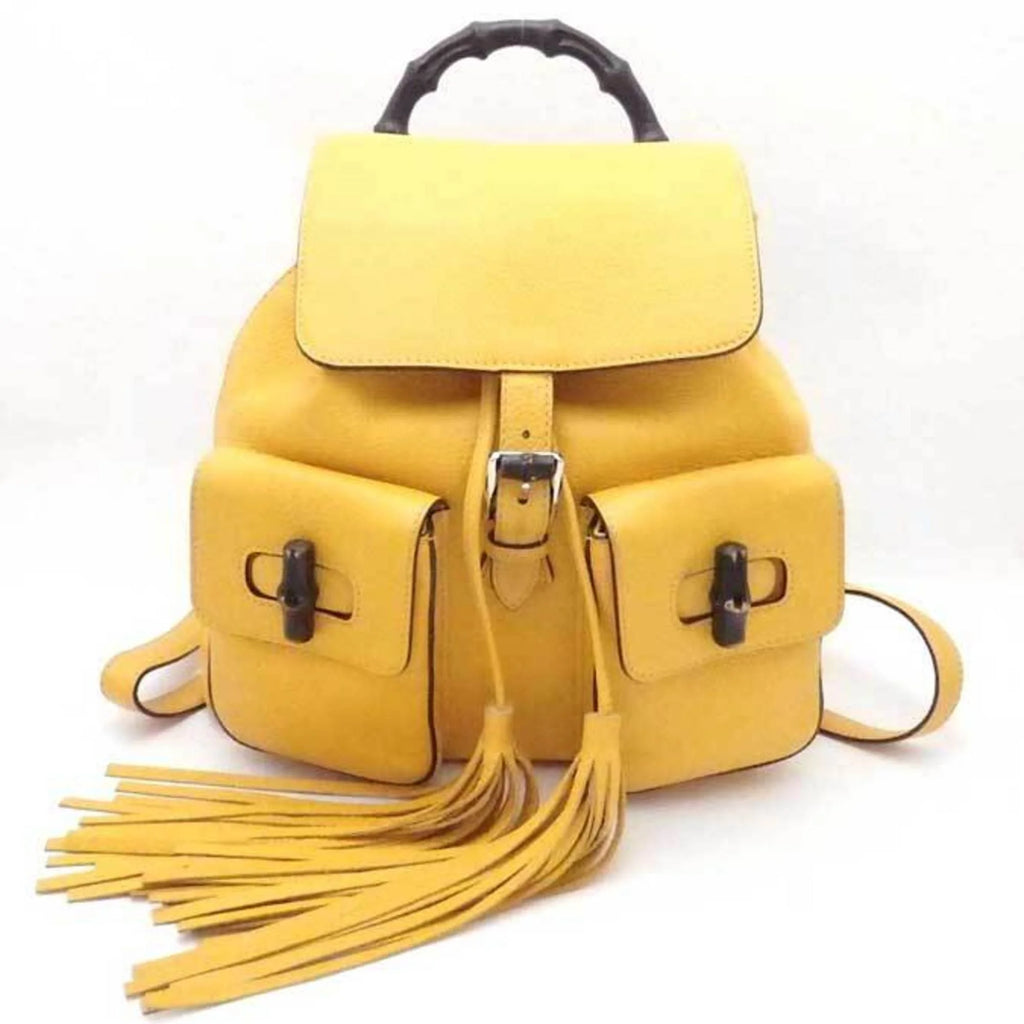 Yellow Leather Handbag M4784