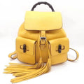 Yellow Leather Handbag M4784