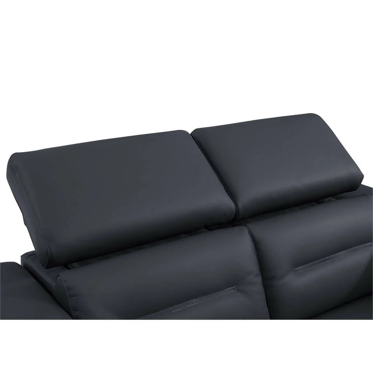Dark Gray Italian Leather Power Recliner Loveseat T5741