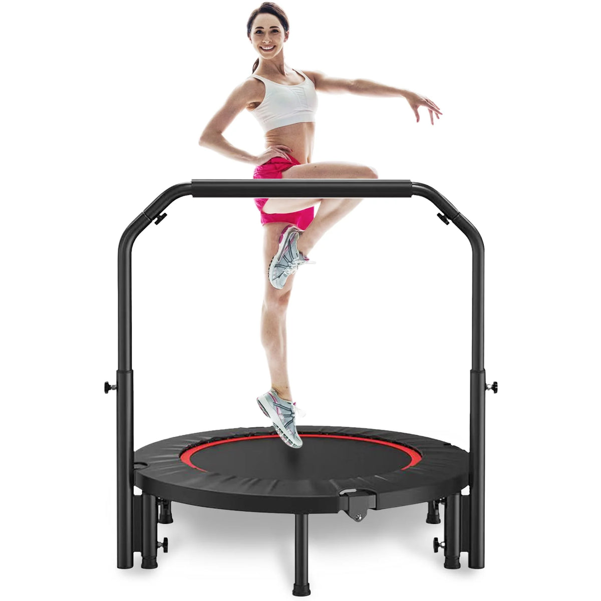 40 Fitness Mini Trampoline with Adjustable Handle H9848