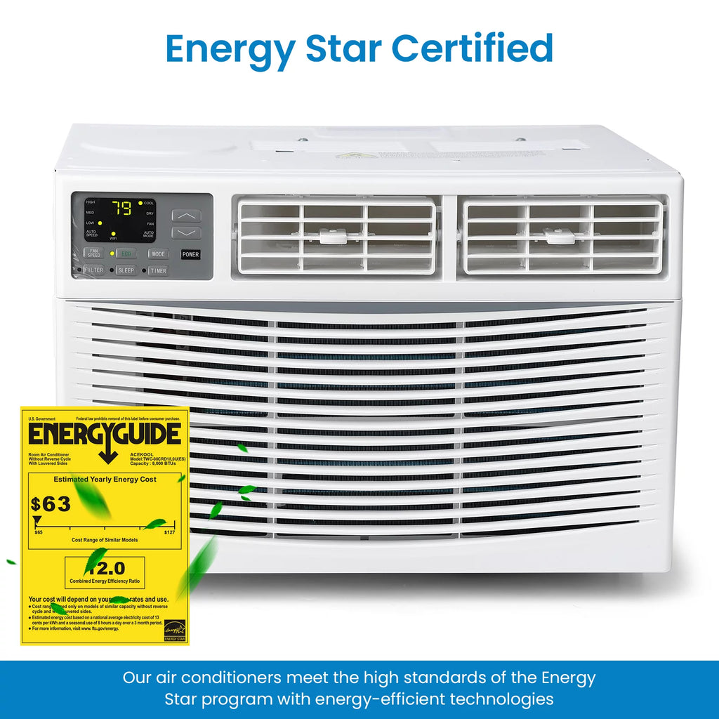8,000 BTU Smart Window Air Conditioner B49311