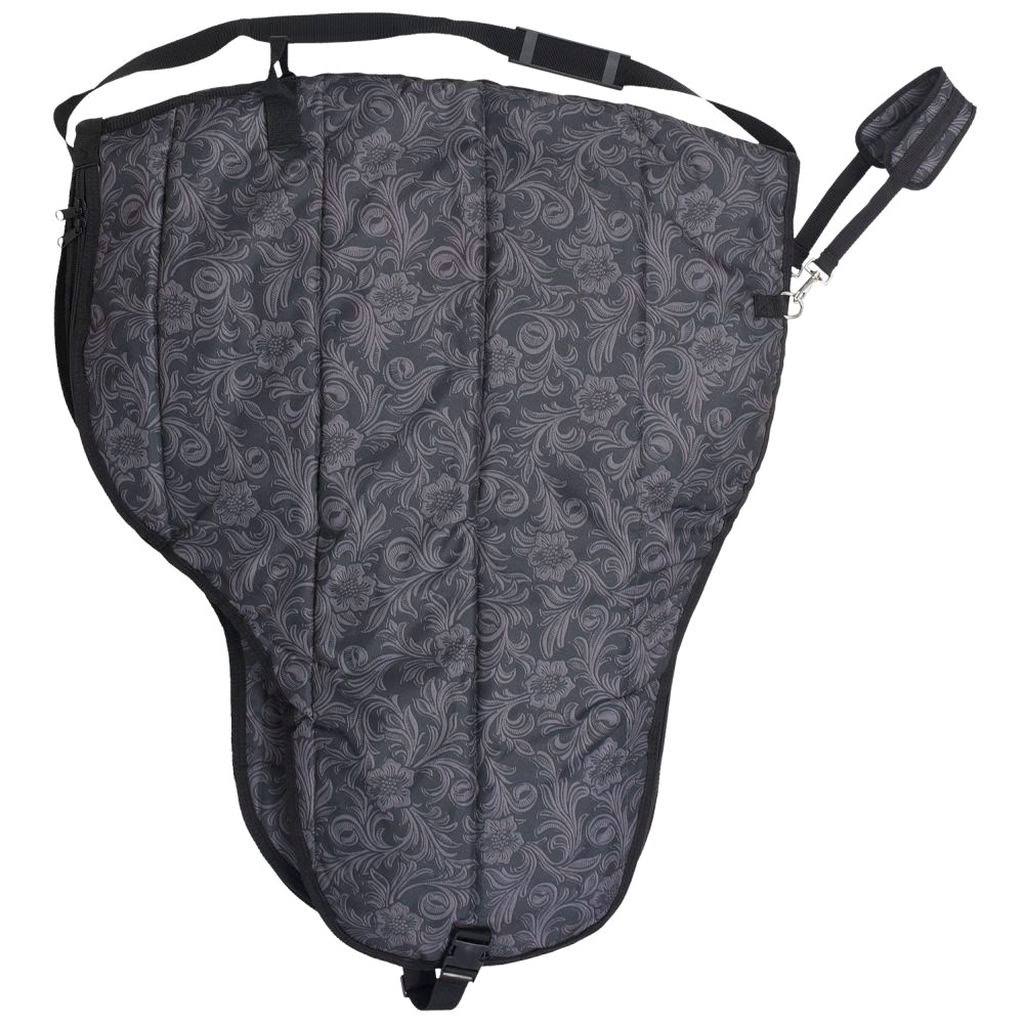 Black Leather Western Saddle Carrier P830
