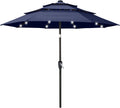 11FT Solar 3 Tiers Market Umbrella with 32 LED J3533