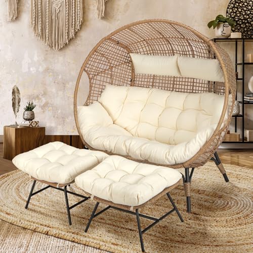 Oversized Double Egg Chair with Cushions N439
