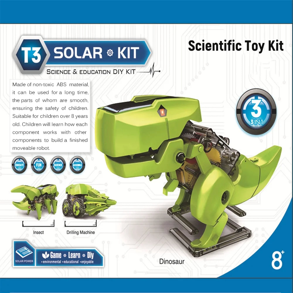 3-in-1 Robot Toy Set with STEM Science Experiment R1198