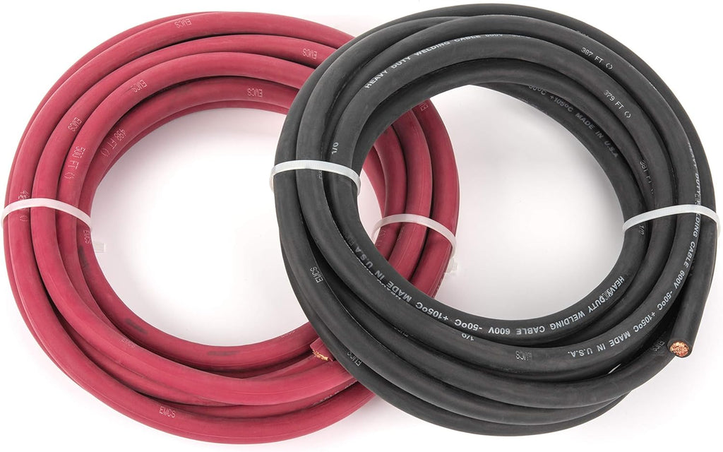 1/0 Gauge Welding Cable Black + Red Combo Pack - 20 Feet of Each M39284