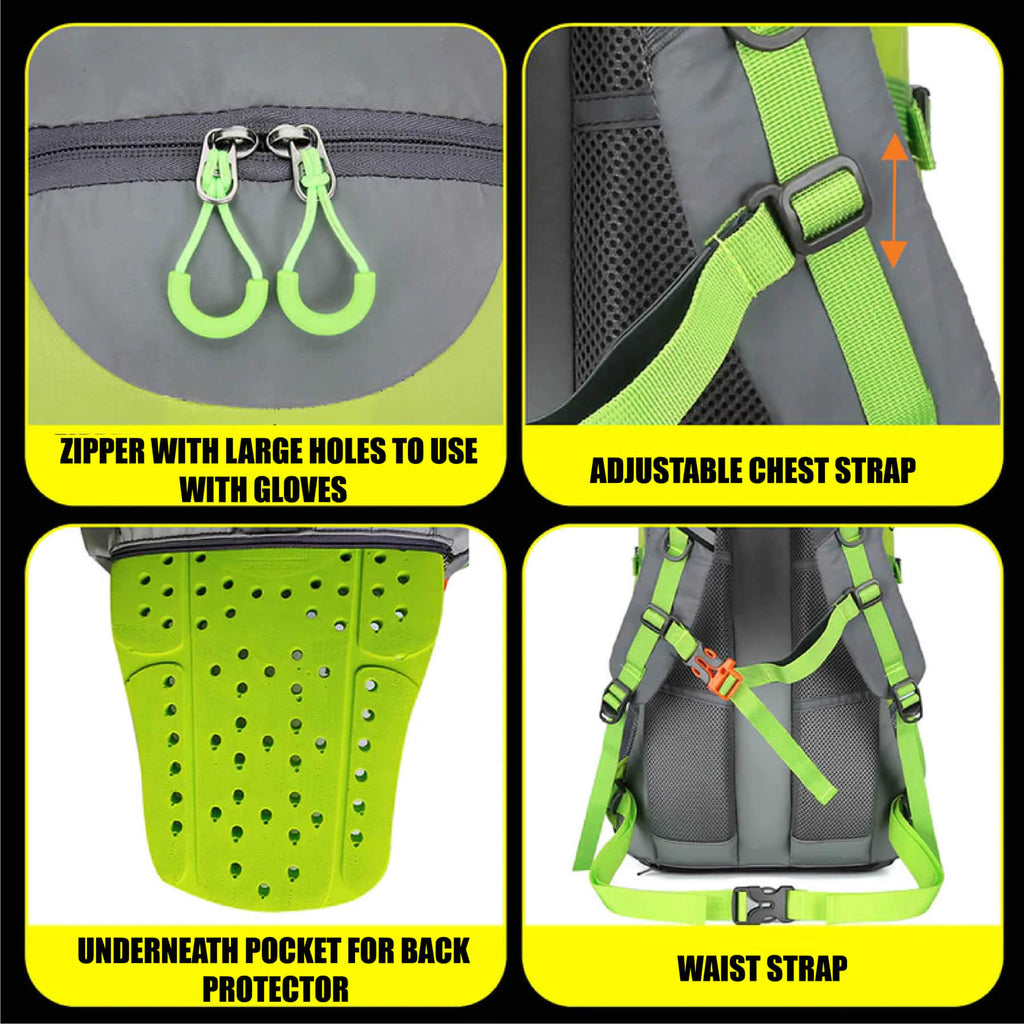 Hi Vis Green Reflective Bike Backpack Q150