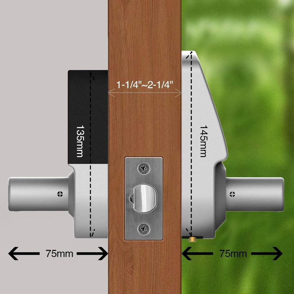 Electronic Keyless Smart Door Lock, Touchscreen Lever with Auto Lock, Pack of 2 G737