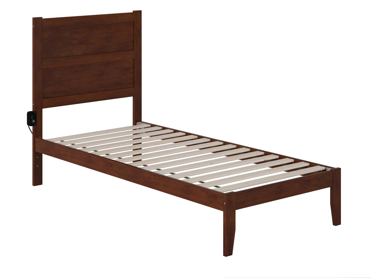 Twin XL Wood Platform Bed Frame with Panel Headboard L507