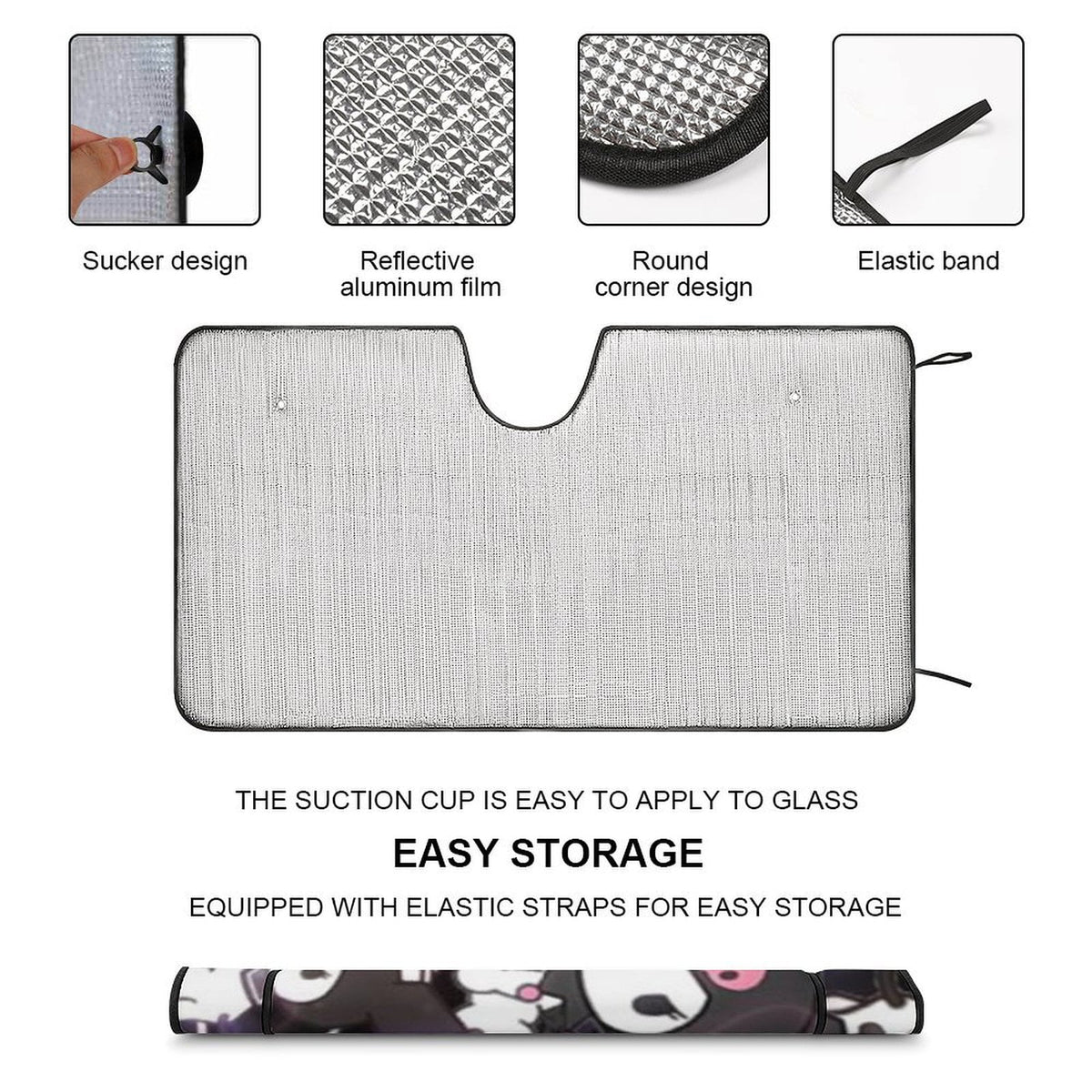 Foldable Reflective Car Windshield Sun Visor Cover P38109