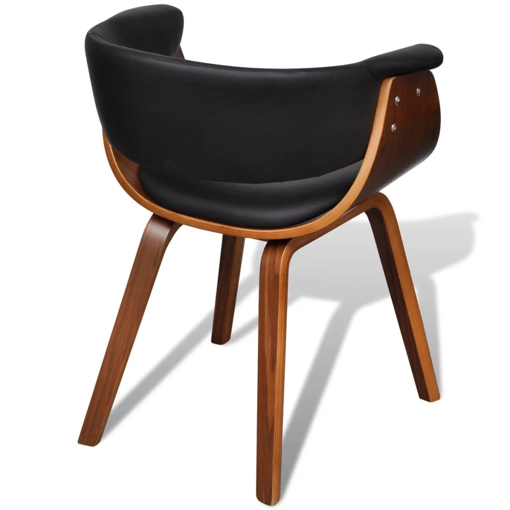 Bent Wood Faux Leather Dining Chair V640294