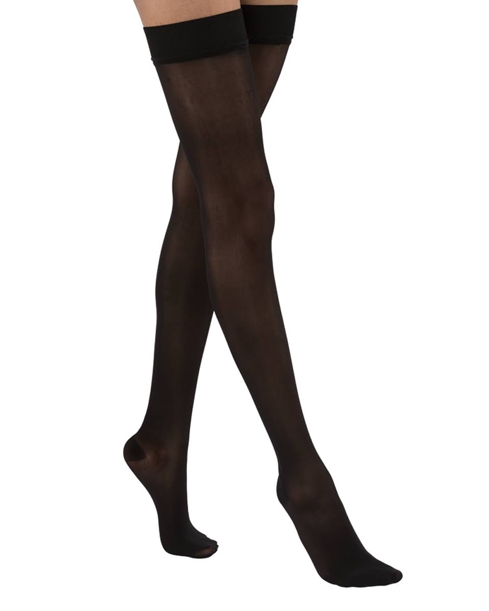 30-40 mmHg Small Suntan Thigh High Silicone Dot Band F9330