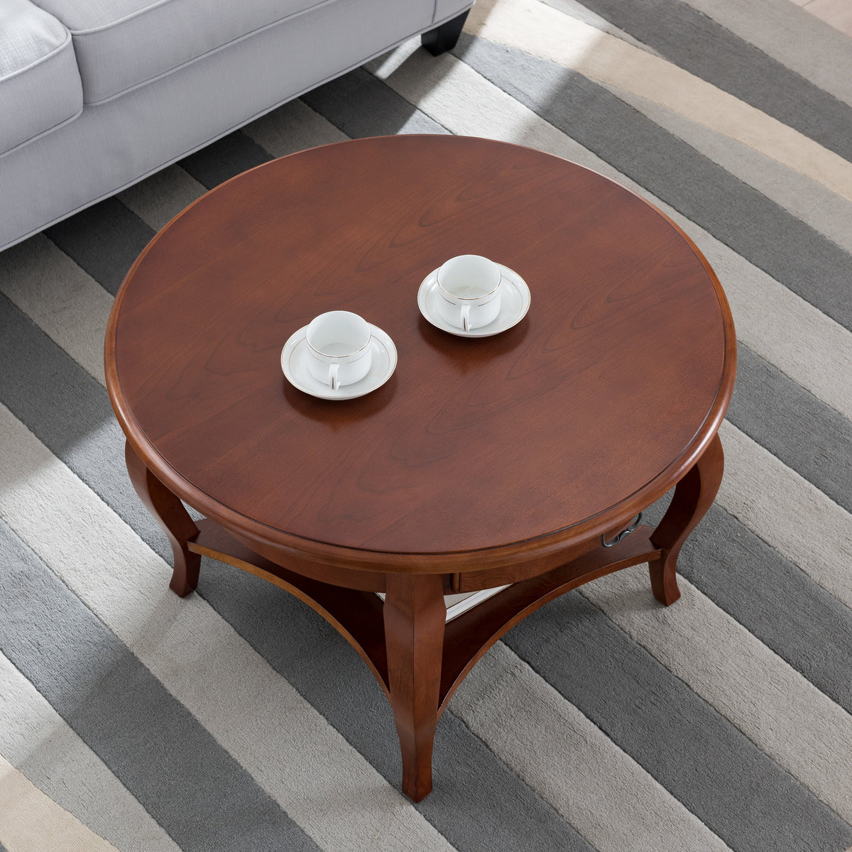 Round Coffee Table in Brown Cherry W247539