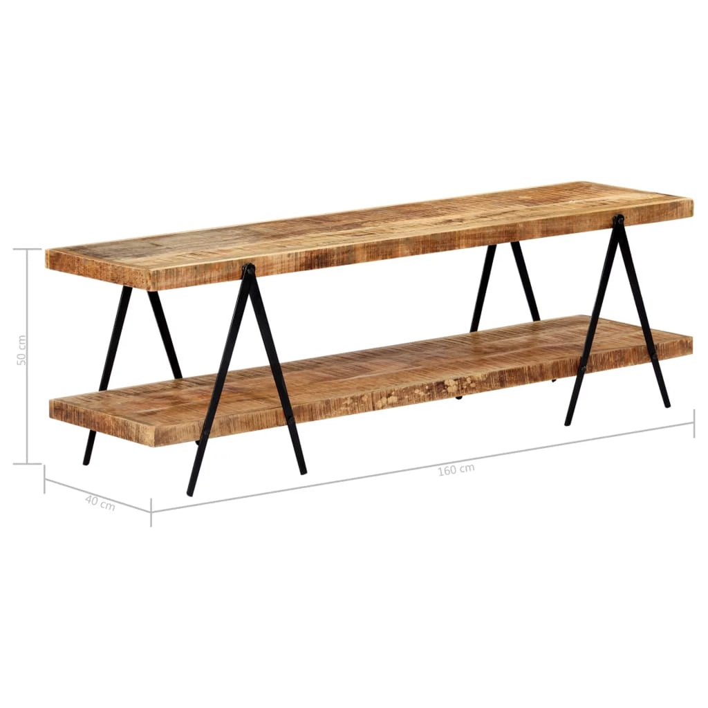 63" Solid Mango Wood TV Cabinet A367