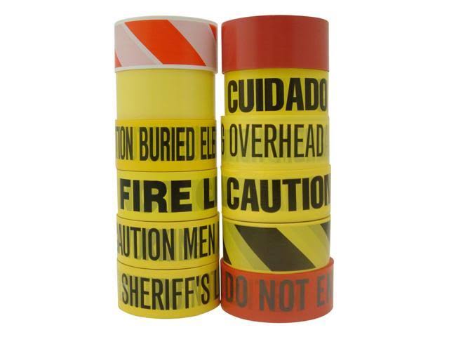 Yellow with Black Barricade Tape 3 in. x 1000 ft. H230896